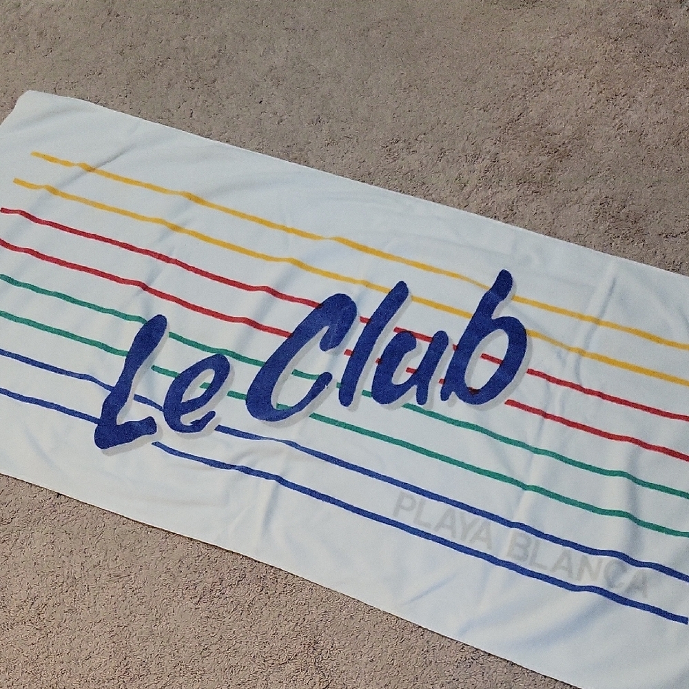Vintage Club Med - Le Club Striped Beach Towel